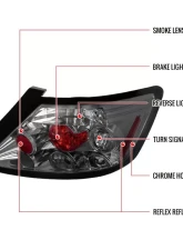 Spec-D Taillights (Chrome Housing/Smoked Lens) Honda Civic 2006-2011                                     - LT-CV062G-TM - Image 8