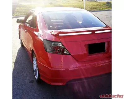 Spec-D Taillights (Chrome Housing/Smoked Lens) Honda Civic 2006-2011 - LT-CV062G-TM