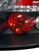 Spec-D Taillights (Matte Black Housing/Clear Lens) Honda Civic Coupe 2006-2011                                     - LT-CV062JM-TM - Image 2