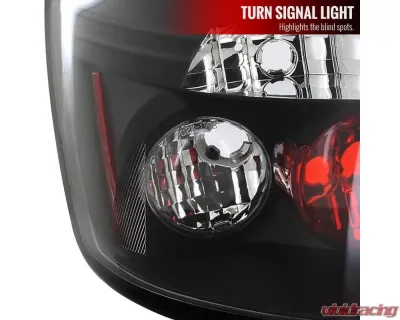 Spec-D Taillights (Matte Black Housing/Clear Lens) Honda Civic Coupe 2006-2011 - LT-CV062JM-TM
