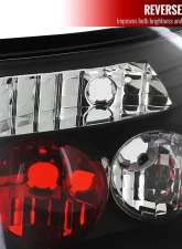 Spec-D Taillights (Matte Black Housing/Clear Lens) Honda Civic Coupe 2006-2011                                     - LT-CV062JM-TM - Image 4