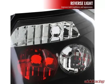 Spec-D Taillights (Matte Black Housing/Clear Lens) Honda Civic Coupe 2006-2011 - LT-CV062JM-TM