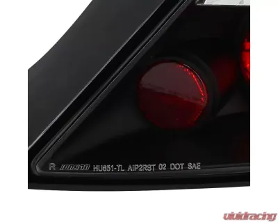 Spec-D Taillights (Matte Black Housing/Clear Lens) Honda Civic Coupe 2006-2011 - LT-CV062JM-TM