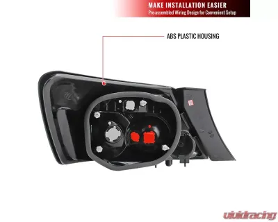 Spec-D Taillights (Matte Black Housing/Clear Lens) Honda Civic Coupe 2006-2011 - LT-CV062JM-TM
