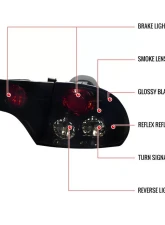 Spec-D Taillights (Glossy Black Housing/Smoke Lens) Honda Civic Sedan 2006-2011                                     - LT-CV064BB-TM - Image 9
