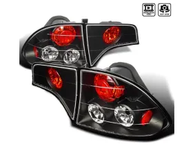 Spec-D Taillights (Matte Black Housing/Clear Lens) Honda Civic Sedan 2006-2011