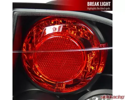 Spec-D Taillights (Matte Black Housing/Clear Lens) Honda Civic Sedan 2006-2011 - LT-CV064JM-TM