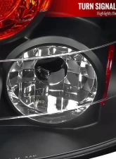 Spec-D Taillights (Matte Black Housing/Clear Lens) Honda Civic Sedan 2006-2011                                     - LT-CV064JM-TM - Image 3
