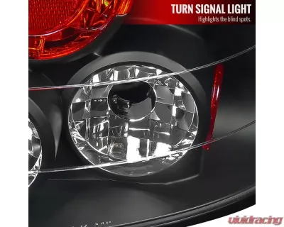 Spec-D Taillights (Matte Black Housing/Clear Lens) Honda Civic Sedan 2006-2011 - LT-CV064JM-TM