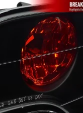 Spec-D Taillights (Matte Black Housing/Clear Lens) Honda Civic Sedan 2006-2011                                     - LT-CV064JM-TM - Image 6