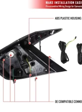 Spec-D LED Taillights w/ Sequential Turn Signal Lights (Glossy Black Housing/Smoked Lens) Honda Civic 2016-2021                                     - LT-CV164GLED-SQ1-RS - Image 9