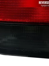 Spec-D Taillights (Chrome Housing/Red Smoke Lens) Honda Civic Coupe 1996-2000                                     - LT-CV962RG-RS - Image 4