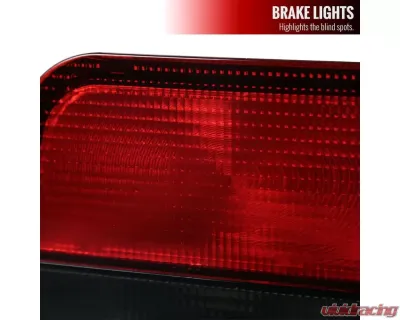 Spec-D Taillights (Chrome Housing/Red Smoke Lens) Honda Civic Coupe 1996-2000 - LT-CV962RG-RS