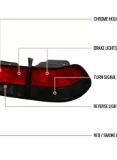 Spec-D Taillights (Chrome Housing/Red Smoke Lens) Honda Civic Coupe 1996-2000                                     - LT-CV962RG-RS - Image 10