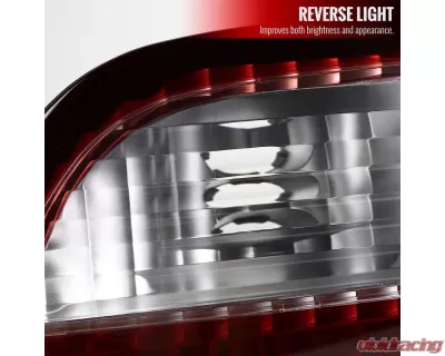 Spec-D Taillights (Chrome Housing/Red Clear Lens) Honda Civic 1999-2000 - LT-CV994RPW-RS