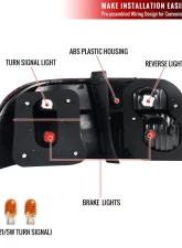 Spec-D Taillights (Chrome Housing/Red Clear Lens) Honda Civic 1999-2000                                     - LT-CV994RPW-RS - Image 9