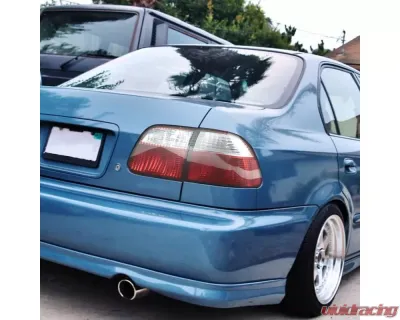 Spec-D Taillights (Chrome Housing/Red Clear Lens) Honda Civic 1999-2000 - LT-CV994RPW-RS