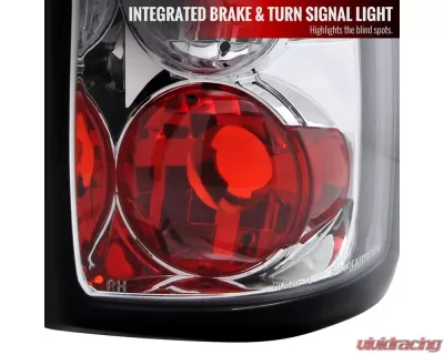 Spec-D Taillights (Chrome Housing/Clear Lens) Dodge Dakota 1997-2004 - LT-DAK97-TM