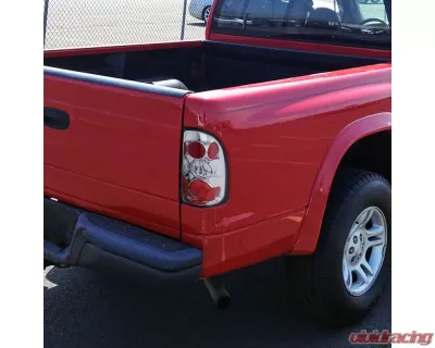 Spec-D Taillights (Chrome Housing/Clear Lens) Dodge Dakota 1997-2004 - LT-DAK97-TM