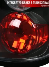 Spec-D Taillights (Matte Black Housing/Clear Lens) Dodge Dakota 1997-2004                                     - LT-DAK97JM-TM - Image 3