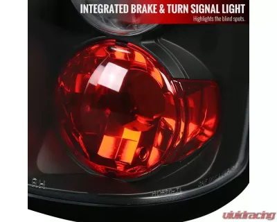 Spec-D Taillights (Matte Black Housing/Clear Lens) Dodge Dakota 1997-2004 - LT-DAK97JM-TM