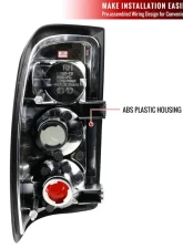 Spec-D Taillights (Matte Black Housing/Clear Lens) Dodge Dakota 1997-2004                                     - LT-DAK97JM-TM - Image 8