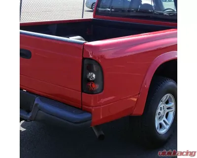 Spec-D Taillights (Matte Black Housing/Clear Lens) Dodge Dakota 1997-2004 - LT-DAK97JM-TM