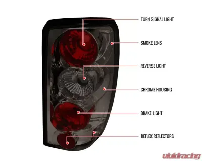 Spec-D Taillights (Chrome Housing/Smoked Lens) Chevrolet | GMC 2000-2006 - LT-DEN00G-TM