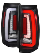 Spec-D LED Sequential Turn Signal Taillights (Matte Black Housing/Clear Lens) Chevrolet Tahoe | Suburban | GMC Yukon 2007-2014                                     - LT-DEN07JMLED-SQ-RS - Image 10
