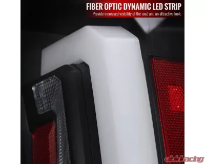 Spec-D LED Sequential Turn Signal Taillights (Matte Black Housing/Clear Lens) Chevrolet Tahoe | Suburban | GMC Yukon 2007-2014 - LT-DEN07JMLED-SQ-RS