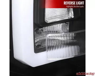 Spec-D LED Sequential Turn Signal Taillights (Matte Black Housing/Clear Lens) Chevrolet Tahoe | Suburban | GMC Yukon 2007-2014 - LT-DEN07JMLED-SQ-RS