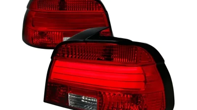 Spec-D LED Taillights (Chrome Housing/Red Clear Lens) BMW E39 5-Series 2001-2003                                     - LT-E3901RLED-TM - Image 10