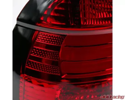 Spec-D LED Taillights (Chrome Housing/Red Clear Lens) BMW E39 5-Series 2001-2003 - LT-E3901RLED-TM