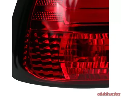 Spec-D LED Taillights (Chrome Housing/Red Clear Lens) BMW E39 5-Series 2001-2003 - LT-E3901RLED-TM