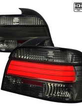 Spec-D LED Taillights (Chrome Housing/Smoke Lens) BMW E39 5-Series Sedan 1997-2000                                     - LT-E3997GLED-TM - Image 10
