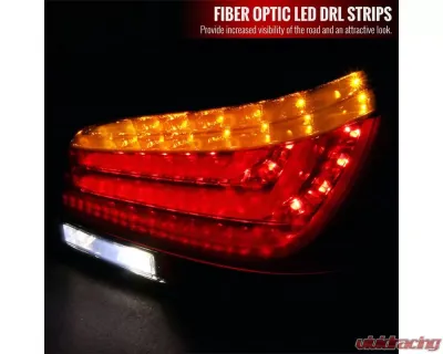 Spec-D LED Taillights (Glossy Black Housing/Smoke Lens) BMW E60 5-Series Sedan 2004-2007 - LT-E6004BBLED-TM