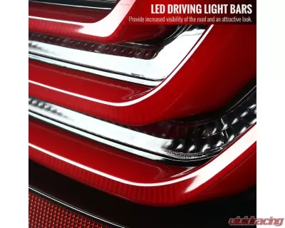 Spec-D LED Taillights (Jet Black Housing/Clear Lens) BMW E60 5-Series Sedan 2004-2007 - LT-E6004BKLED-TM