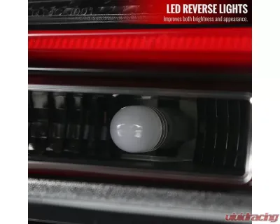 Spec-D LED Taillights (Jet Black Housing/Clear Lens) BMW E60 5-Series Sedan 2004-2007 - LT-E6004BKLED-TM