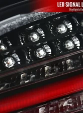 Spec-D LED Taillights (Jet Black Housing/Clear Lens) BMW E60 5-Series Sedan 2004-2007                                     - LT-E6004BKLED-TM - Image 6