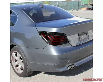 Spec-D LED Taillights (Jet Black Housing/Clear Lens) BMW E60 5-Series Sedan 2004-2007 - LT-E6004BKLED-TM