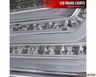 Spec-D LED Taillights (Chrome Housing/Clear Lens) BMW E60 5-Series Sedan 2004-2007 - LT-E6004CLED-TM