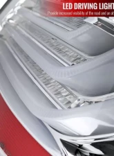 Spec-D LED Taillights (Chrome Housing/Clear Lens) BMW E60 5-Series Sedan 2004-2007                                     - LT-E6004CLED-TM - Image 4