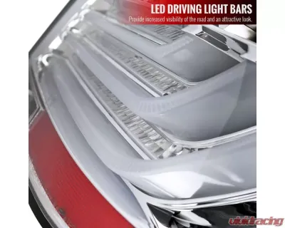 Spec-D LED Taillights (Chrome Housing/Clear Lens) BMW E60 5-Series Sedan 2004-2007 - LT-E6004CLED-TM