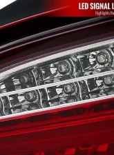 Spec-D LED Taillights (Chrome Housing/Red Clear Lens) BMW E60 5-Series Sedan 2004-2007                                     - LT-E6004RLED-TM - Image 6