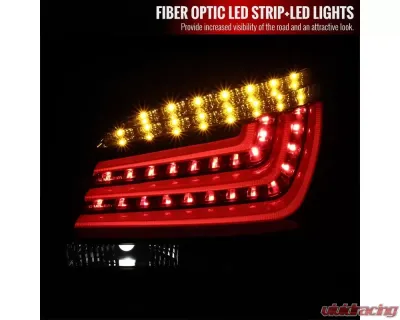 Spec-D LED Taillights (Glossy Black Housing/Smoke Lens) BMW E60 5-Series Sedan 2008-2010 - LT-E6008BBLED-TM
