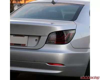Spec-D LED Taillights (Jet Black Housing/Clear Lens) BMW E60 5-Series Sedan 2008-2010 - LT-E6008BKLED-TM