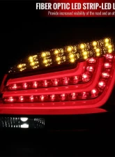 Spec-D LED Taillights (Chrome Housing/Red Smoke Lens) BMW E60 5-Series Sedan 2008-2010                                     - LT-E6008RGLED-TM - Image 2