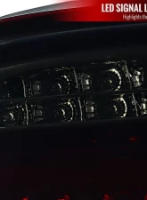 Spec-D LED Taillights (Chrome Housing/Red Smoke Lens) BMW E60 5-Series Sedan 2008-2010                                     - LT-E6008RGLED-TM - Image 3