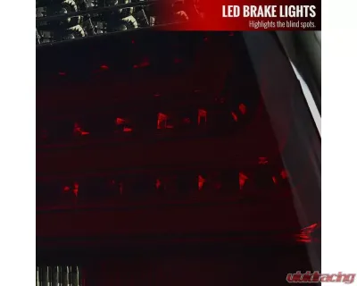 Spec-D LED Taillights (Chrome Housing/Red Smoke Lens) BMW E60 5-Series Sedan 2008-2010 - LT-E6008RGLED-TM