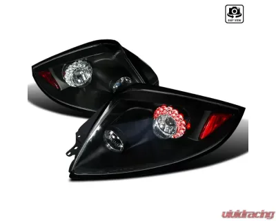 Spec-D LED Taillights (Matte Black Housing/Clear Lens) Mitsubishi Eclipse 2006-2011 - LT-ELP06JMLED-TM